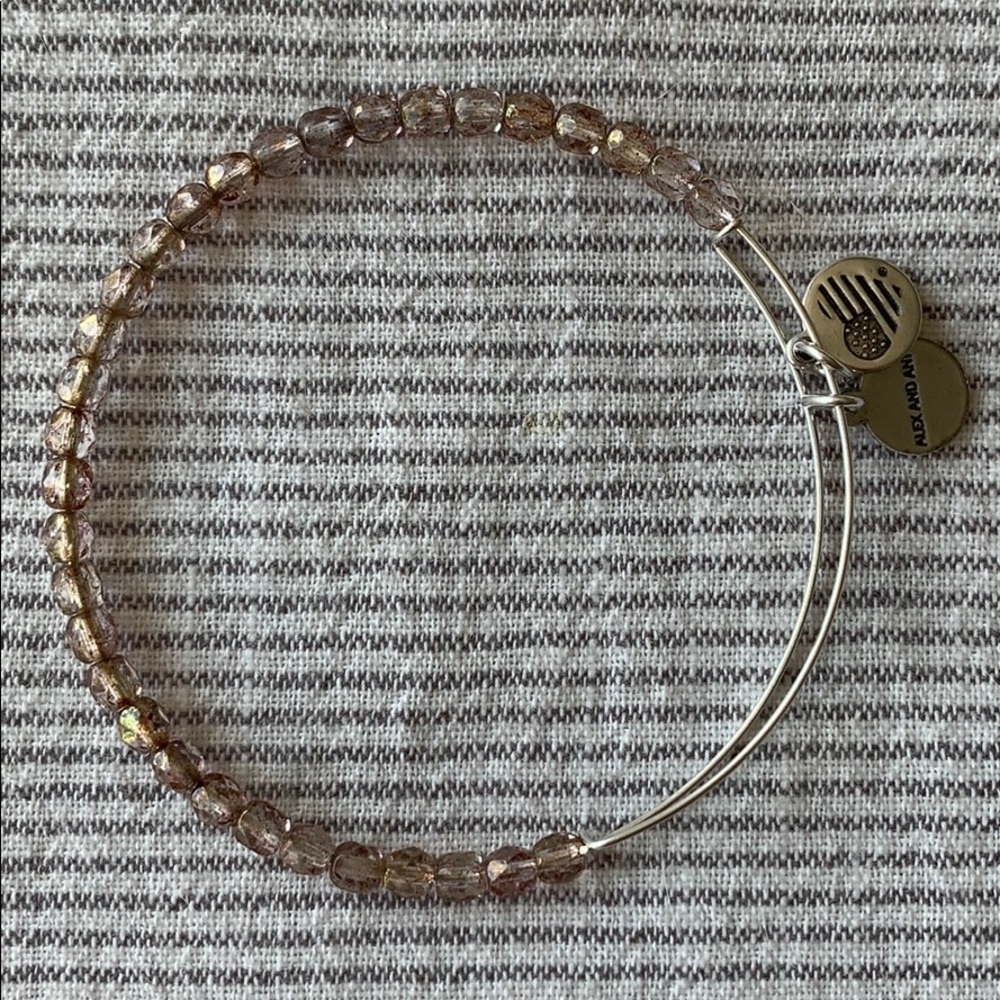 Alex and Ani soft pink bead bangle